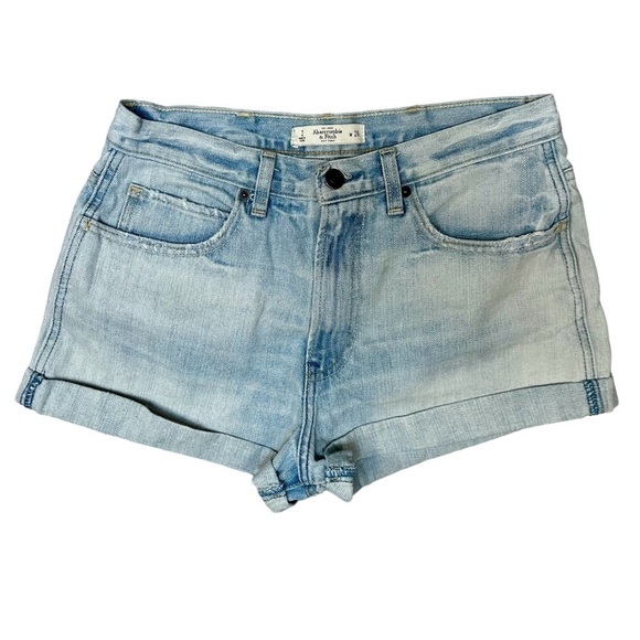Abercrombie & Fitch Distressed Jean Shorts Size 26 - Picture 1 of 9
